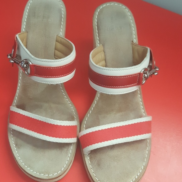 Coach Camilla Wedges, red and white - Picture 2 of 4